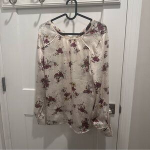 Vince Camuto Delicate Bouquet Mixed Media Top